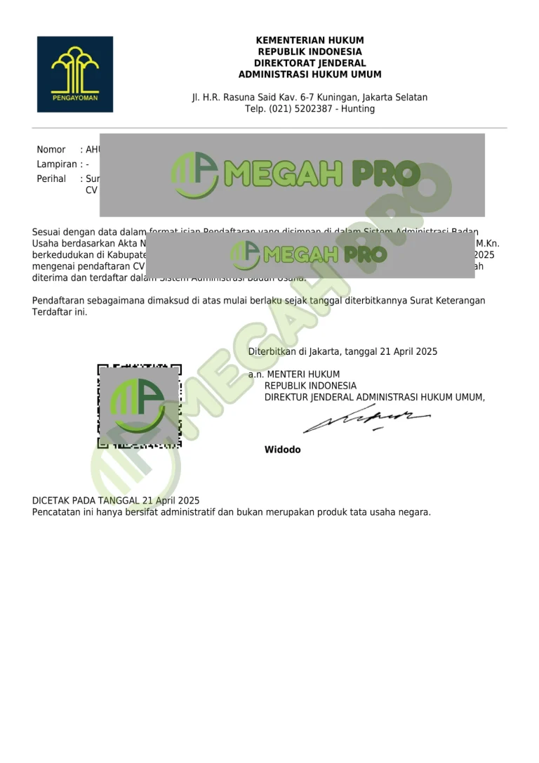 jasa pembuatan badan usaha pt, cv, yayasan